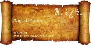 Mag Ágnes névjegykártya